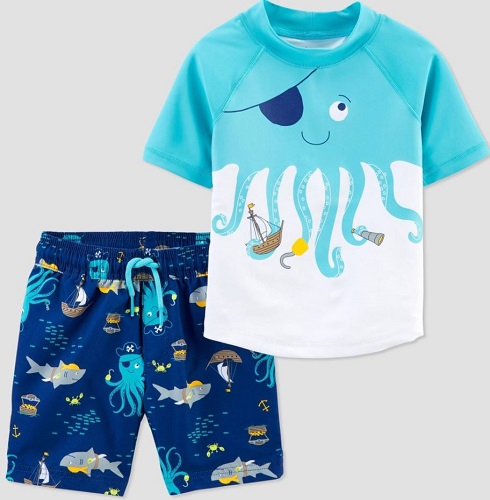 Conjunto para playa de 2 piezas para niño Talla 12M. Marca Just One You