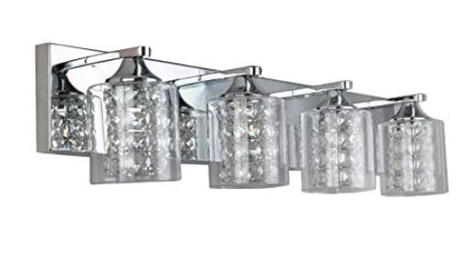 Lampara de tocador de 4 luces de 26" x 5.51" x 6.1". Marca Allen+Roth