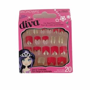 Paquete de 20 uñas postizas para niña. Marca Little Diva