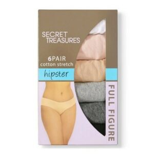 6 Calzones Corte hípster Talla 3X Marca Secret Treasures