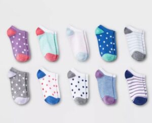 10 pares de calcetines Talla S 5 1/2- 8 1/2  Marca Cat & Jack