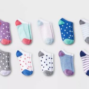 10 pares de calcetines Talla S 5 1/2- 8 1/2  Marca Cat & Jack