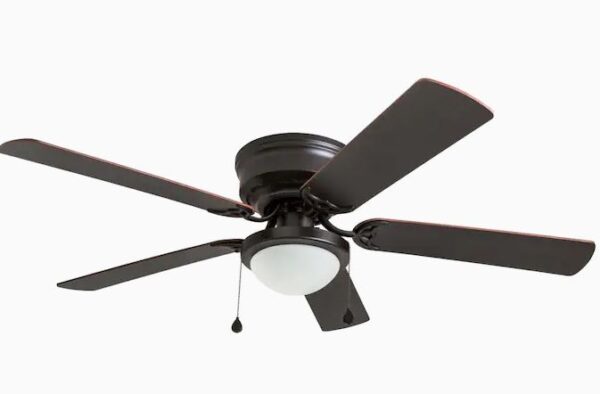 Ventilador de techo con 5 aspas de 52 pulgadas. Marca Harbour Breeze