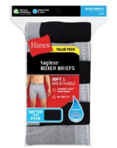 Paquete de 4 boxers para caballero Talla L. Marca Hanes