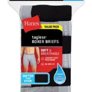 Paquete de 4 boxers para caballero Talla L. Marca Hanes