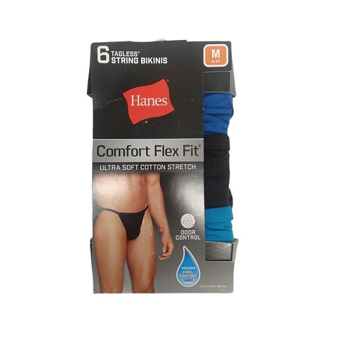 Paquete de 5 bikinis para caballero talla M marca Hanes - Imagen 2