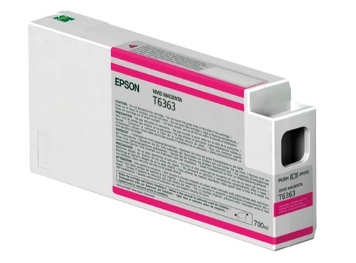 Cartucho de tinta Vivid Magenta T6363 original de alto rendimiento Epson de 700 ml