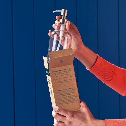 Dispensador de vidrio para jabón de manos marca Grove Co. - Imagen 3