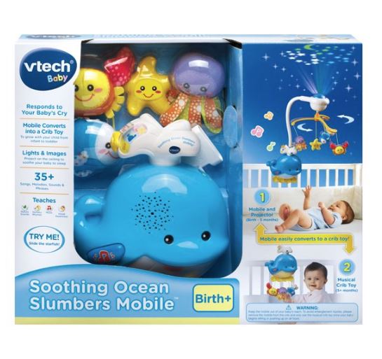 Juguete giratorio con sonido para cuna de bebé marca Vtech