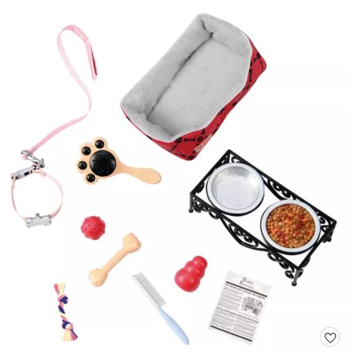 Juego de accesorios de set de mascotas para muñecas de 18". Marca Our Generation