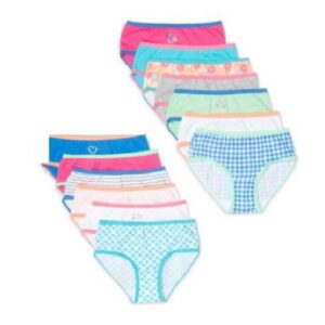 Paquete de 12 calzoncillos para niña Talla 8. Marca Wonder Nation