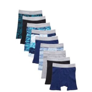 Alternative view of Paquete de 9 bóxer para niños talla M (10-12) marca Hanes
