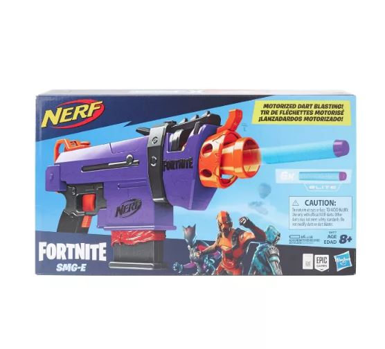 Pistola NERF Fortnite Smg com 6 Cargas