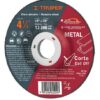 Disco para corte de metales tipo 42 de 4-1/2" de diámetro marca TRUPER