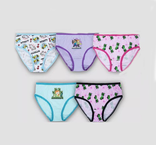 Paquete de calzones para niña talla marca Minecraft – Segunda