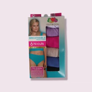 6 panties para dama talla 7/L marca Fruit of the Loom