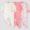 3 mamelucos para bebe talla 3-6m marca Gerber