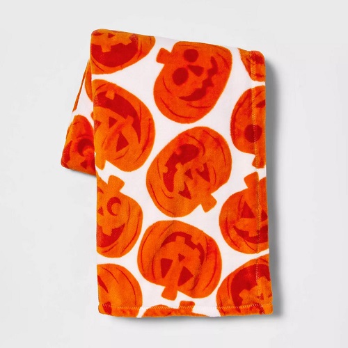 Manta de calabaza 50 x 60 in (127 cm x 152.4 cm) marca ¡Hyde & EEK! Boutique