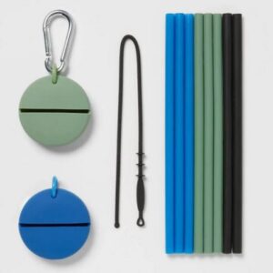 Paquete de 8 popotes reutilizables marca Room Essentials
