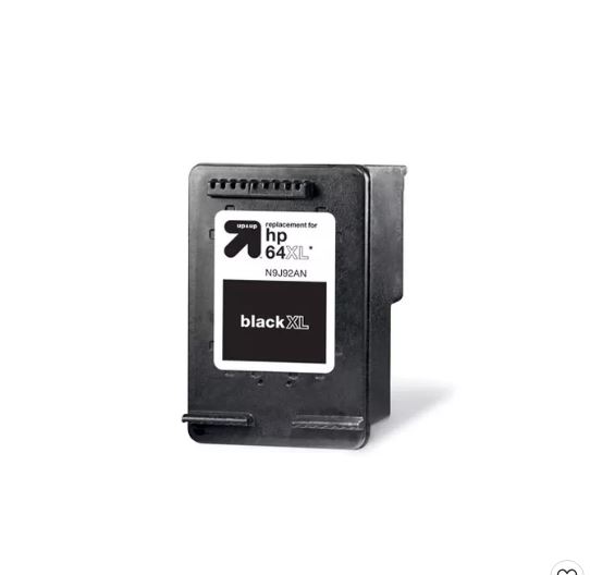 Cartucho de tinta negro XL remanufacturado de alto rendimiento - Compatible con impresoras de la serie de tinta HP 64 marca Up & Up - Imagen 2