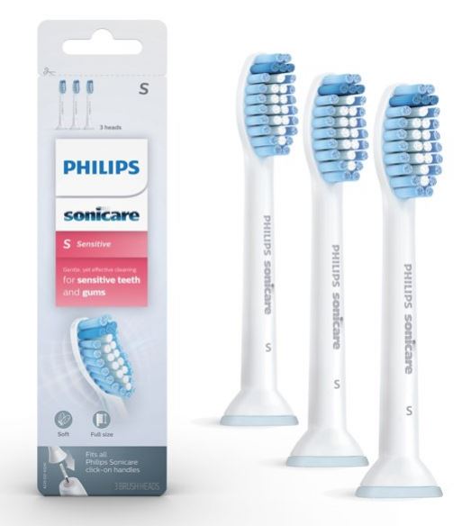 Paquete de 3 cabezales de repuestos para cepillo de dientes eléctrico marca Philips