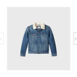 Chamarra de mezclilla con interior de lana para caballero talla M