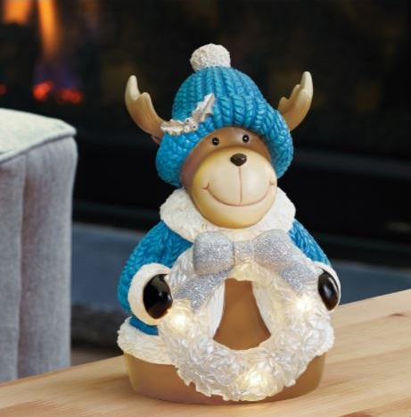Paquete de 3 figuras navideñas con iluminación LED de 6,3 pulgadas - Imagen 4