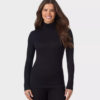 Camiseta térmica de cuello alto de elasticidad suave para mujer talla S marca Warm Essentials