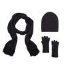 Juego de 3 piezas de gorro, bufanda y guantes para dama marca Time and Tru