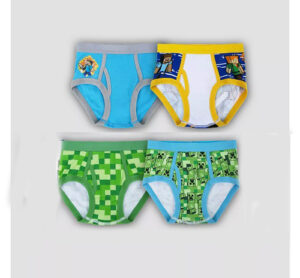 Paquete de 4 calzones para niño talla 8 marca Minecraft