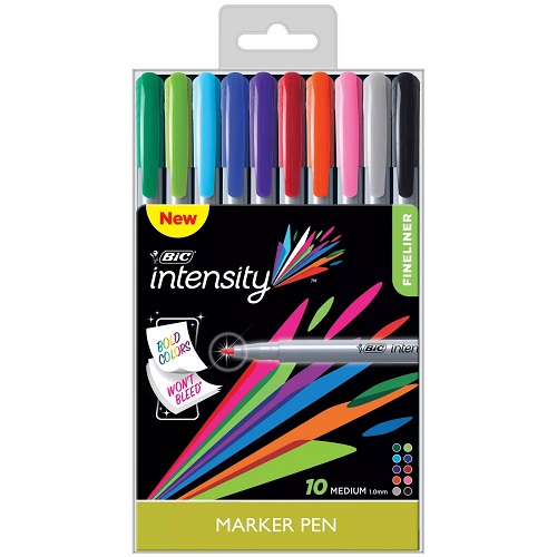 Paquete de 10 plumones permanentes marca BIC