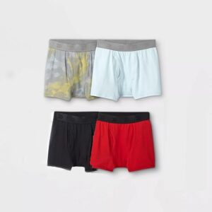 Paquete de 4 boxers de algodón para niño talla XL marca all in motion