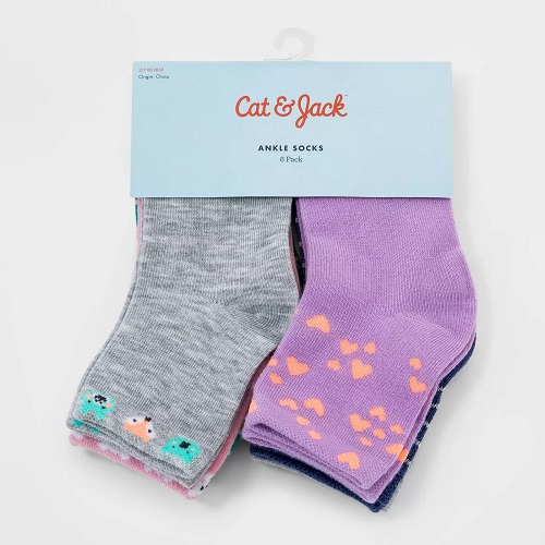 pares de calcetines para niña talla 2T-3T marca Cat Jack