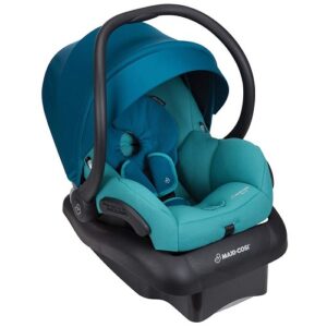 Portabebés con base y sombrilla color azul marca Maxi-Cosi