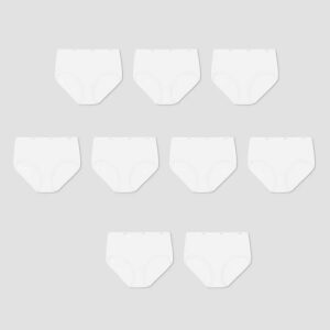 9 panties para dama tipo briefs talla 8 marca Hanes