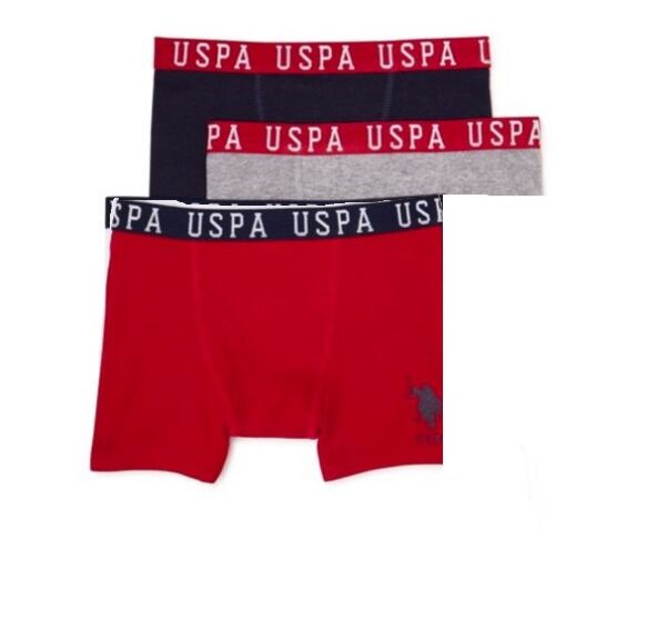 Paquete de 3 bóxer para niños talla 4 marca US Polo Assn