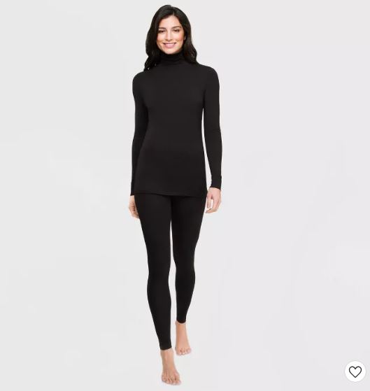 Camisa térmica de cuello largo para dama talla L marca Warm Essentials