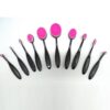 Paquete de brochas para maquillaje con forma en ovalo color rosa