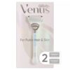Maquinilla de afeitar para dama con 2 repuestos marca Venus