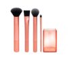 Juego de 4 brochas para maquillaje y 1 vaso de almacenamiento marca Real Techniques