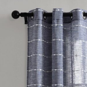 Alternative view of Juego de 2 paneles de cortina transparente color azul 84" x 38" marca Lush Décor