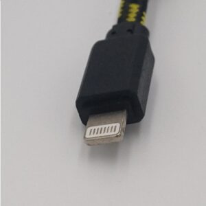 Alternative view of Cable lightning de 3 metros reforzado de tela color negro/amarillo