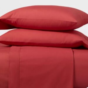 Juego de cama color naranja tamaño King marca Threshold