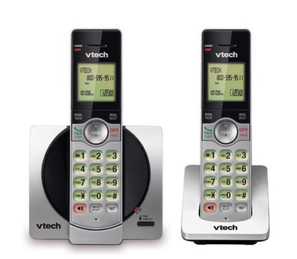 Par de teléfonos inalámbricos con identificador de llamadas marca Vtech