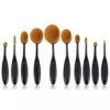 Paquete de 10 brochas de maquillaje con diseño ovalado