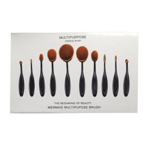 Alternative view of Paquete de 10 brochas de maquillaje con diseño ovalado