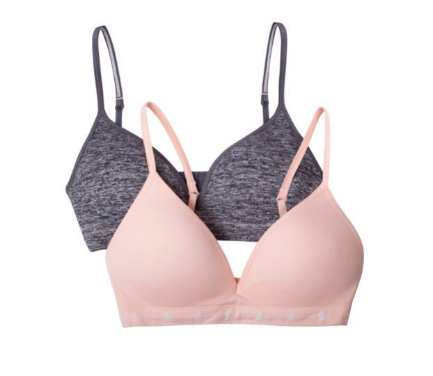 Par de brasier para niña talla 38 marca Wonder Nation