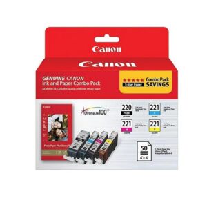 Paquete combinado de tinta para impresora PGI-220/CLI-221 marca Canon