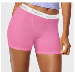Paquete de 4 calzones tipo boxer para dama talla S marca Hanes