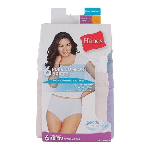 Paquete de 6 Calzoncillos de algodon para dama talla 7 marca Hanes - Imagen 3